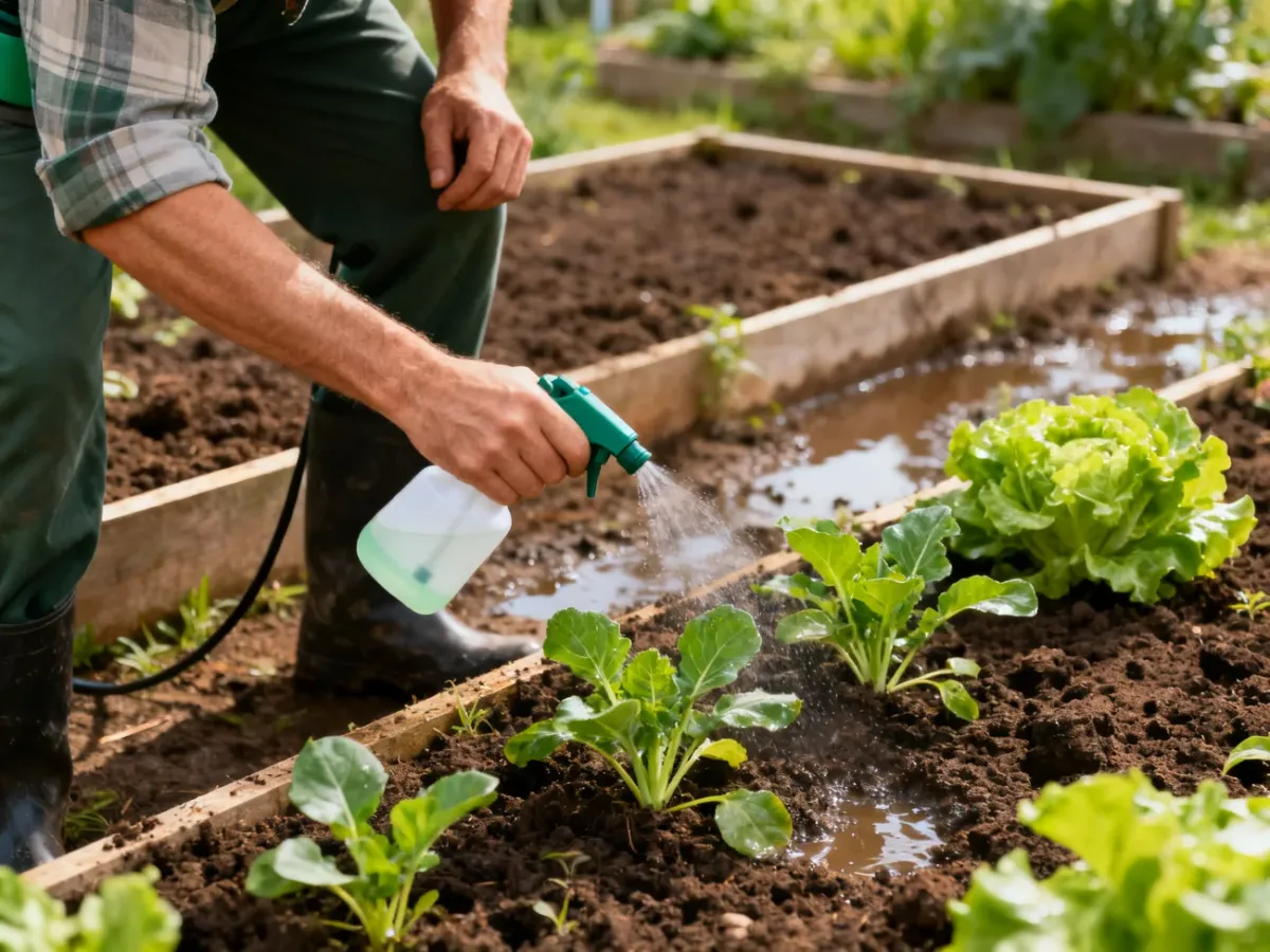 Stosowanie biologicznego preparatu na wilgotną glebę wokół warzyw